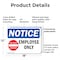Signmission Employees Only OSHA Notice Sign, Plastic, 18in W x 12in L, 2PK OS-2PACK-NS-P-1218-L-12002 - alternate 6